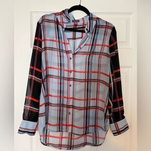 Vince Camuto Plaid Blouse. Size Medium.